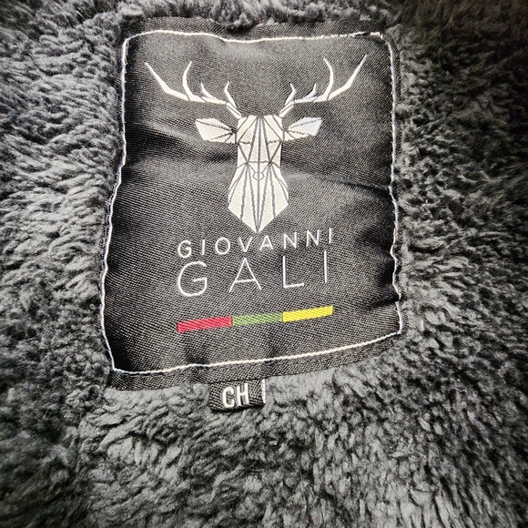 Giovanni Gali Fleece Jacket Mens Small Gray Sherpa Lined‎ Full Zip Hooded NEW - Picture 7 of 13